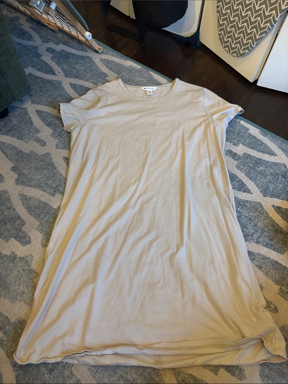 Athleta  Tee Dress in Light Beige